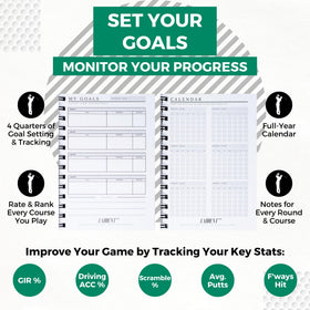 CADDENT GOLF log book fits in your bag for quick on-course entries.