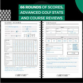 CADDENT GOLF log book wire-bound spine allows smooth page turning during play.