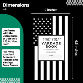 CADDENT GOLF pocket-size notebook fits back pocket for easy access on greens.