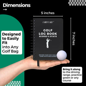 CADDENT GOLF scorecard book layout includes dedicated scorekeeping sections.