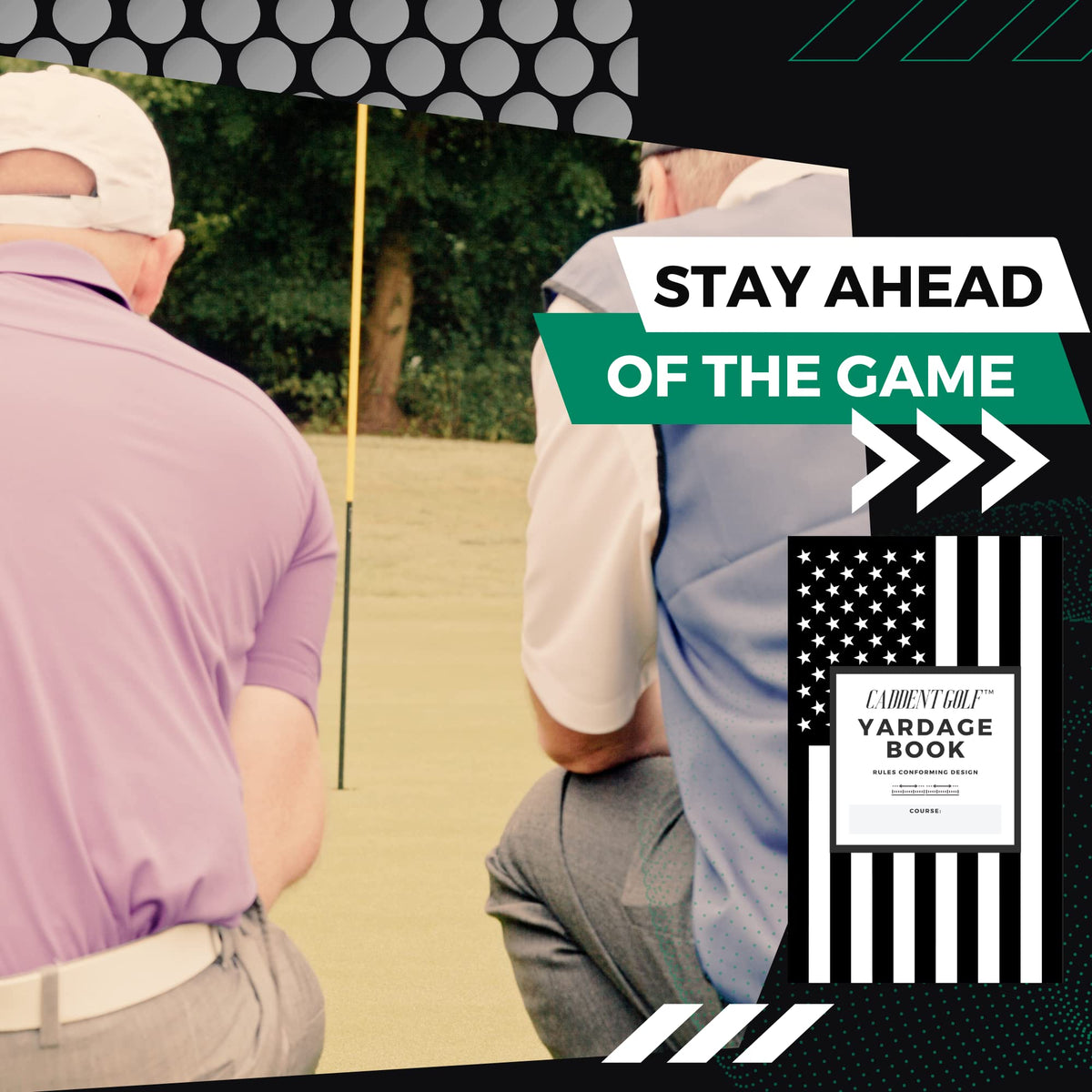 CADDENT GOLF thick paper yardage log supports smooth writing during rounds.
