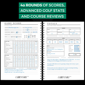 CADDENT GOLF wire-bound notebook keeps pages flat for easy note-taking.