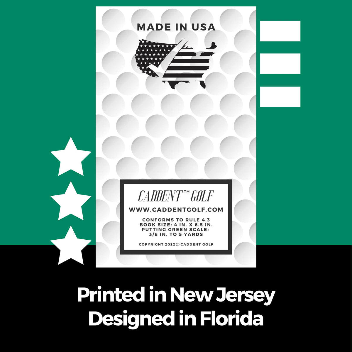 CADDENT GOLF thick premium paper close-up texture.
