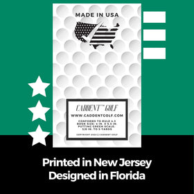 CADDENT GOLF thick premium paper close-up texture.