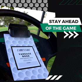 CADDENT GOLF USA-manufactured yardage book underlines domestic production.