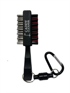 Caddy Cleaner Clean Swing Mini Brush clipped to belt for on-course access.