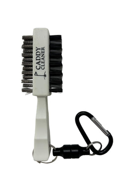 Caddy Cleaner Eagle White clip-on belt ready for quick on-course access.