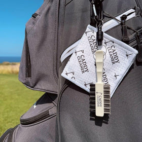 Caddy Cleaner Eagle White dual-bristled sides tackle mud and sand effectively.