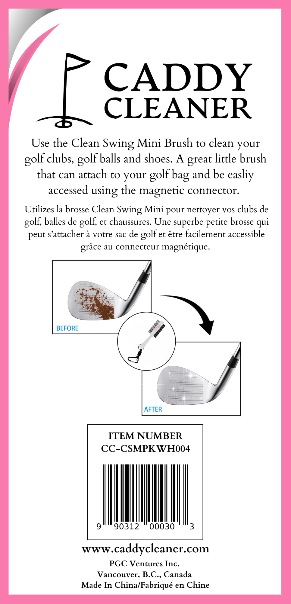 Caddy Cleaner Multi-surface cleaning for golf accessories and gear