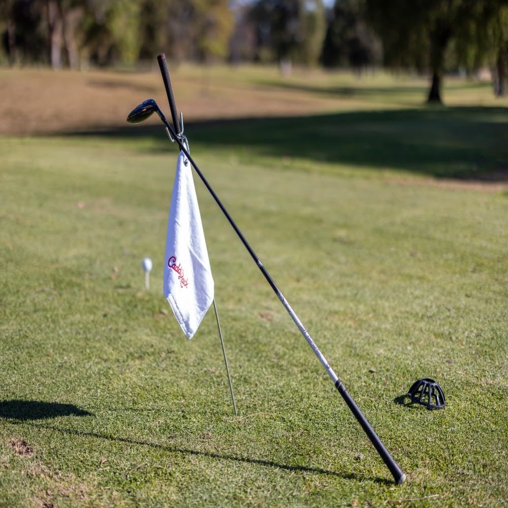 Caddy Jack ball pickup cap fits most putters for easy retrieval.