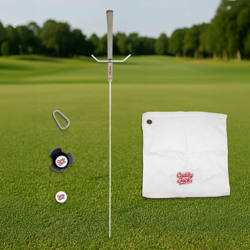 Caddy Jack golf club stand on course keeps the right club within reach