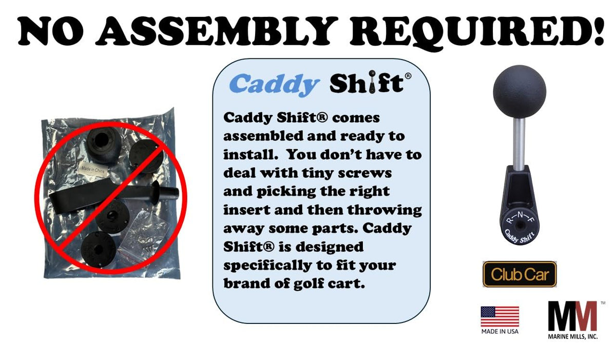 Caddy Shift low-profile shifter housing fits without interference with seats