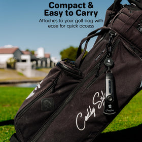 Caddy Splash Golf Club Brush Pro bag-mount design stays out of the way