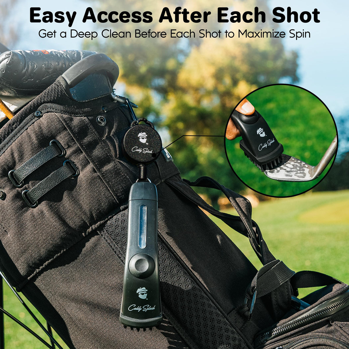 Caddy Splash Golf Club Brush Pro durable-design that enhances bag appearance