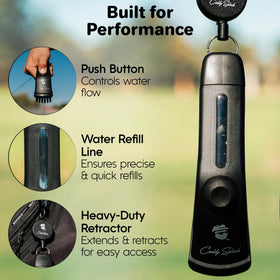 Caddy Splash Golf Club Brush Pro nylon-bristles scrubbing mud without scratching grooves