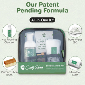 Caddy Splash premium shoe brush ready for deep-cleaning without scratches.
