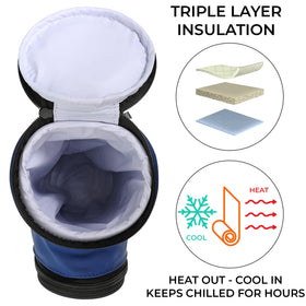 CaddyDaddy cooler with front pocket blue for golf accessories