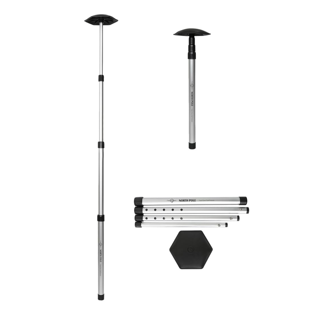 CaddyDaddy North Pole assembled with clubs demonstrates sturdy travel protection.