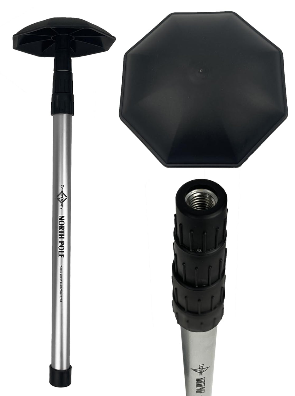 CaddyDaddy North Pole top-view protector shows secure top design for travel.