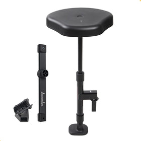 Caddytek removable seat attached to Compact cart for a stable rest between shots
