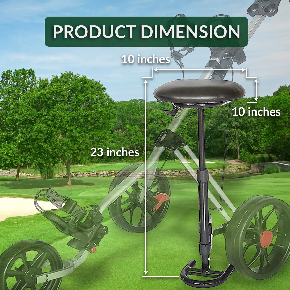 Caddytek removable seat easy-installation demonstrates quick setup on your cart.