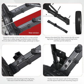 On course comfort with Caddytek removable seat between holes