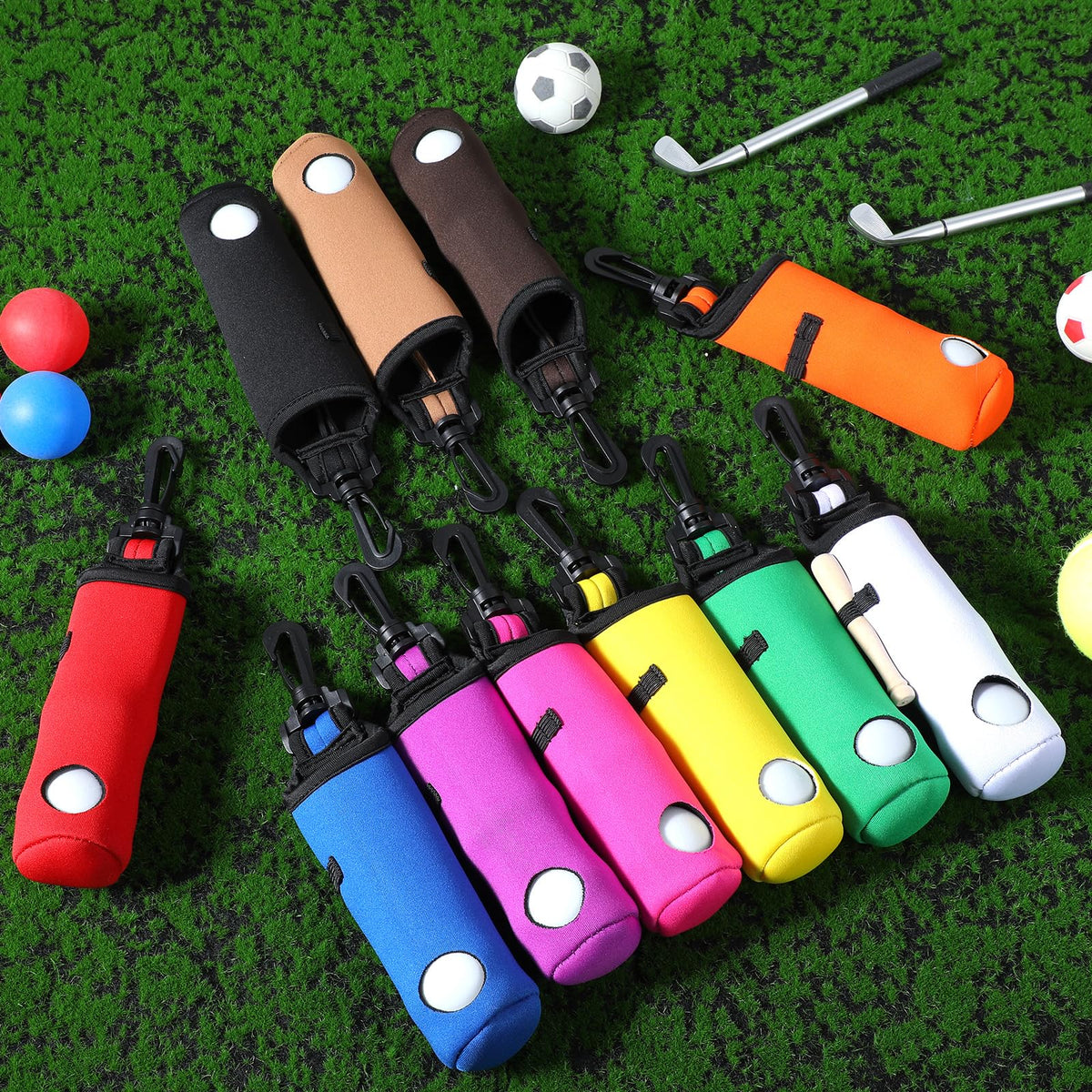 Caeuiciw pink tee-holder enables bright, visible gear on the course.