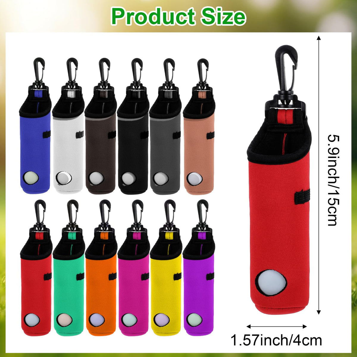 Caeuiciw white golf ball tee holder shows lightweight, durable carrying solution.