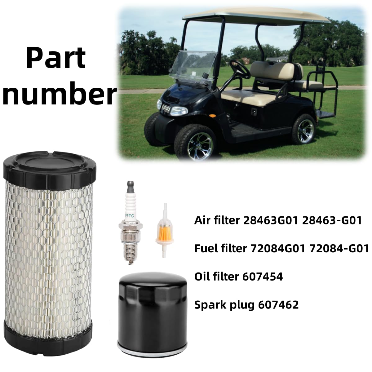 CAFEZAYO fuel filter 72084G01 ensures clean fuel for EZGO carts.