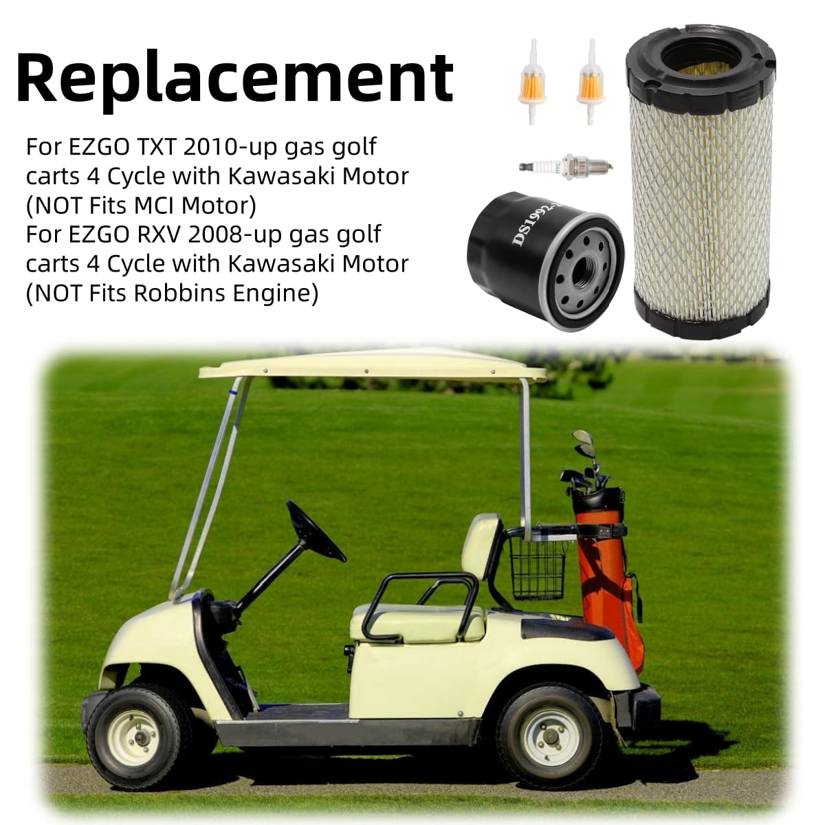 CAFEZAYO oil filter 607454 pair supports Kawasaki engine filtration.