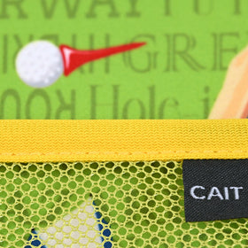 CAIT CHAPMAN HOME COLLECTION golf pouch bag mesh compartment expands storage capacity