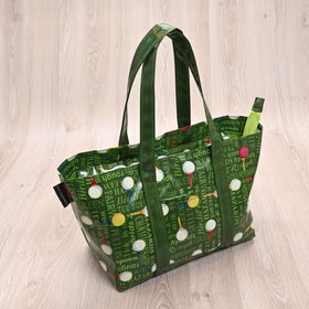 CAIT CHAPMAN HOME COLLECTION Passion for Golf hand bag tote golf themed design for fans