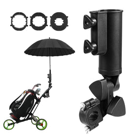CALEPTONG Golf Umbrella Holder with universal fit for most carts, hands-free shade.