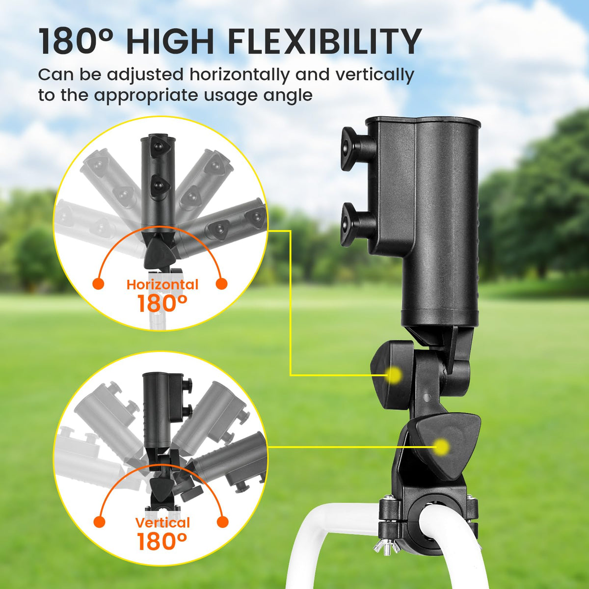 CALEPTONG Double-knob design secures various umbrellas for stable use.