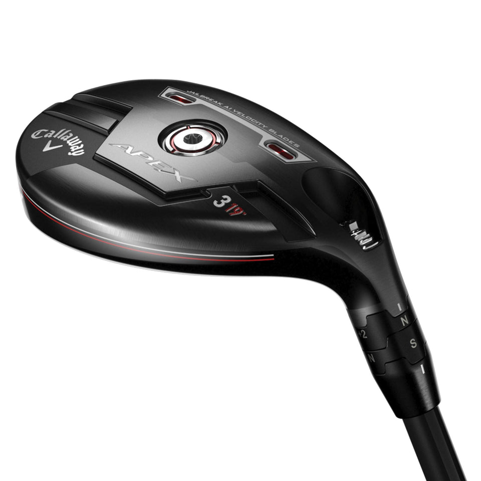 Callaway Apex 4 Hybrid face closeup enhances speed and stability.