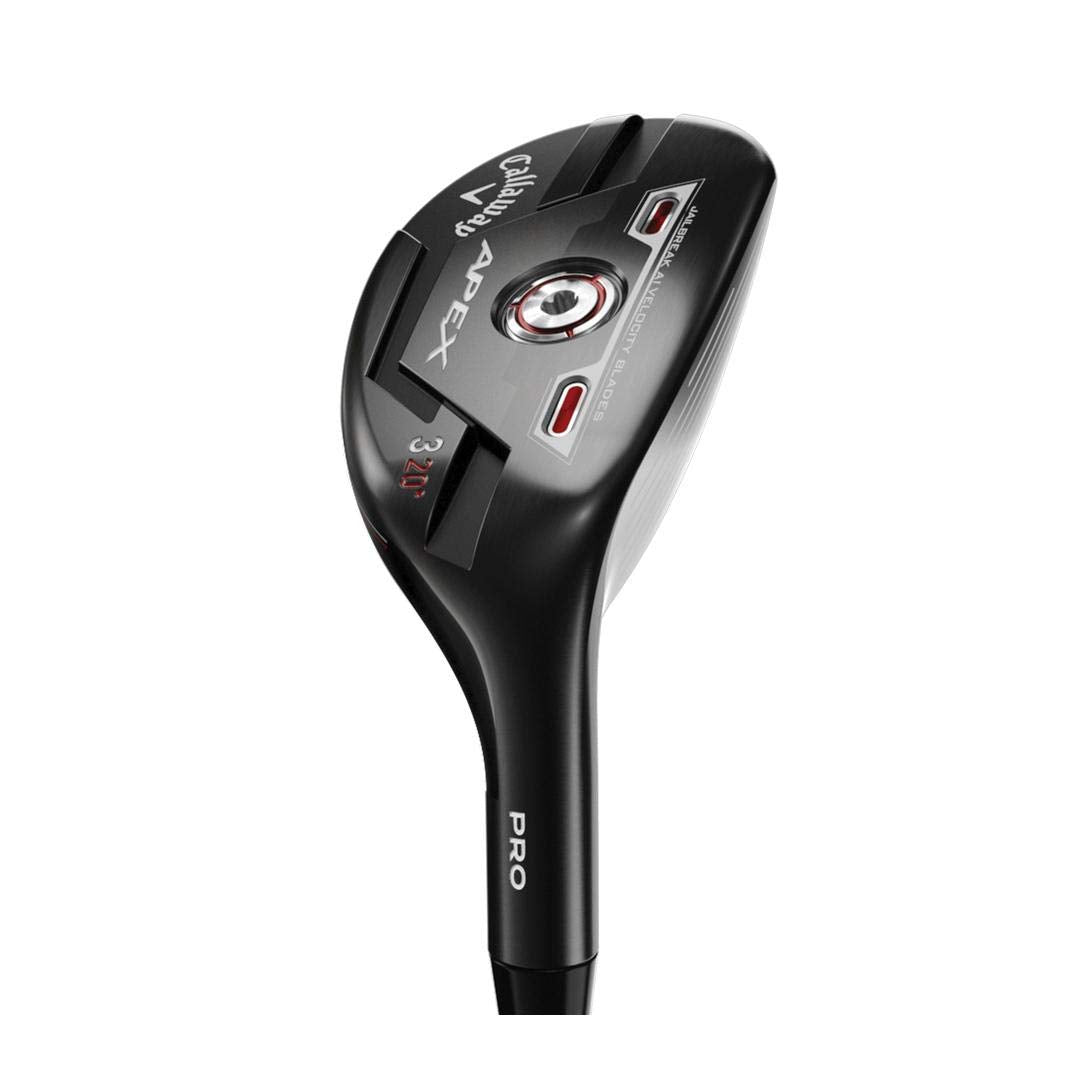 Callaway Apex 4 Hybrid face detail highlighting AI velocity blades for faster ball speed