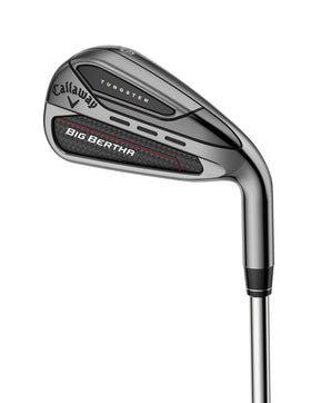 Callaway Big Bertha 7-iron left-handed setup ready for alignment