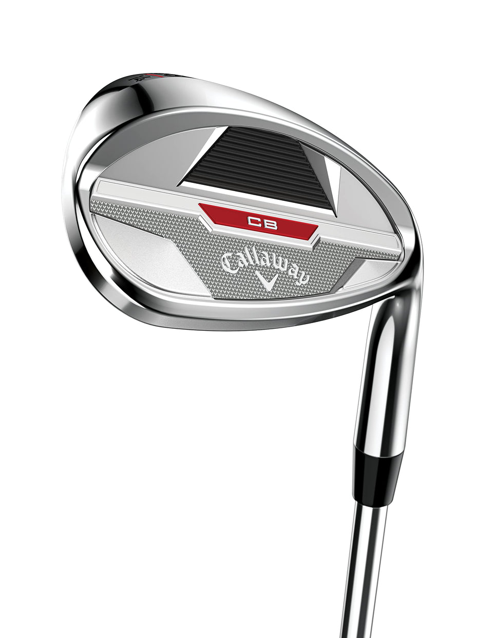 Callaway CB Chrome Sand Wedge face close-up with aggressive grooves for spin performance