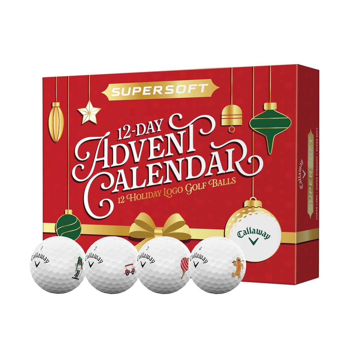 Callaway CG BL Supersoft Decorated 25 ball front view shows soft feel and speed