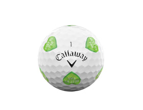 Ball on tee shows Callaway Chrome Soft 2026 with enhanced speed and feel