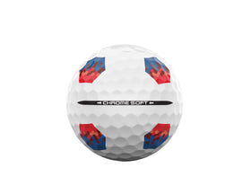 Callaway Chrome Soft 2026 promo pack image highlights color contrast for visibility on green.
