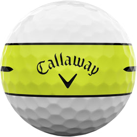 Callaway Chrome Soft 360 Stripe ball with bright stripe improves course visibility during play.