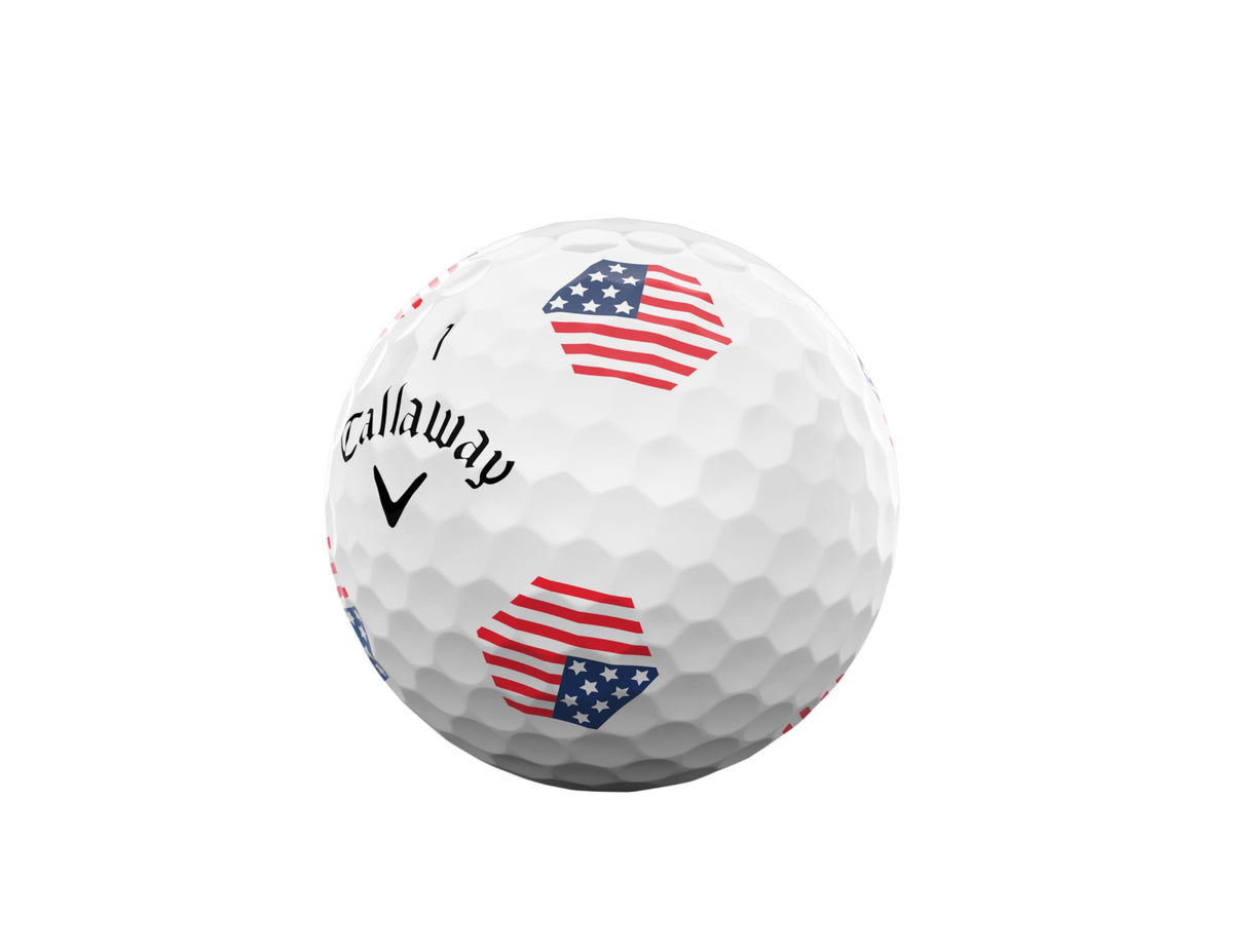 Callaway Chrome Soft with seamless Tour Aero for a consistent flight.