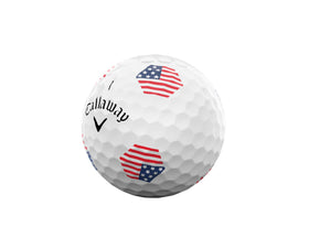 Callaway Chrome Soft with seamless Tour Aero for a consistent flight.