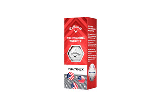 Callaway Chrome Soft high-contrast TruTrack aids alignment and spin feedback.