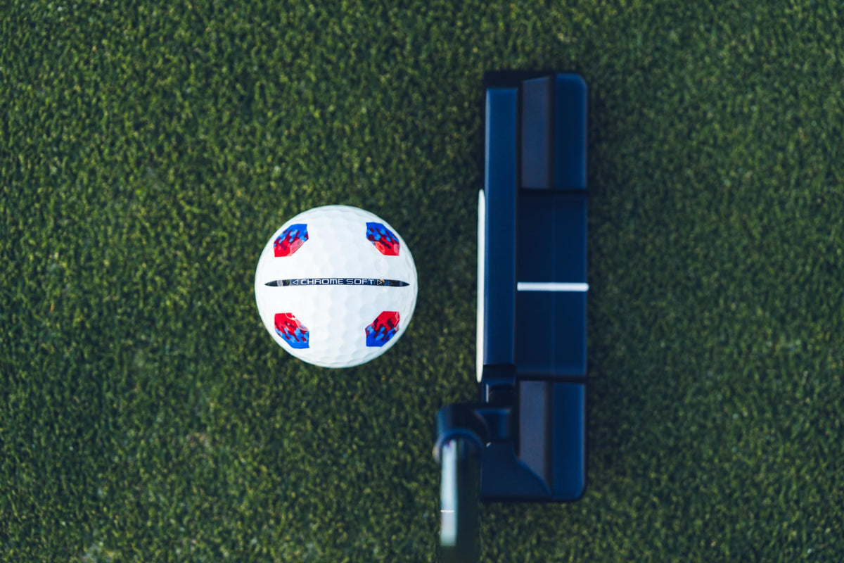Callaway Chrome Soft seamless-tour aero image showing stable high flight with low spin