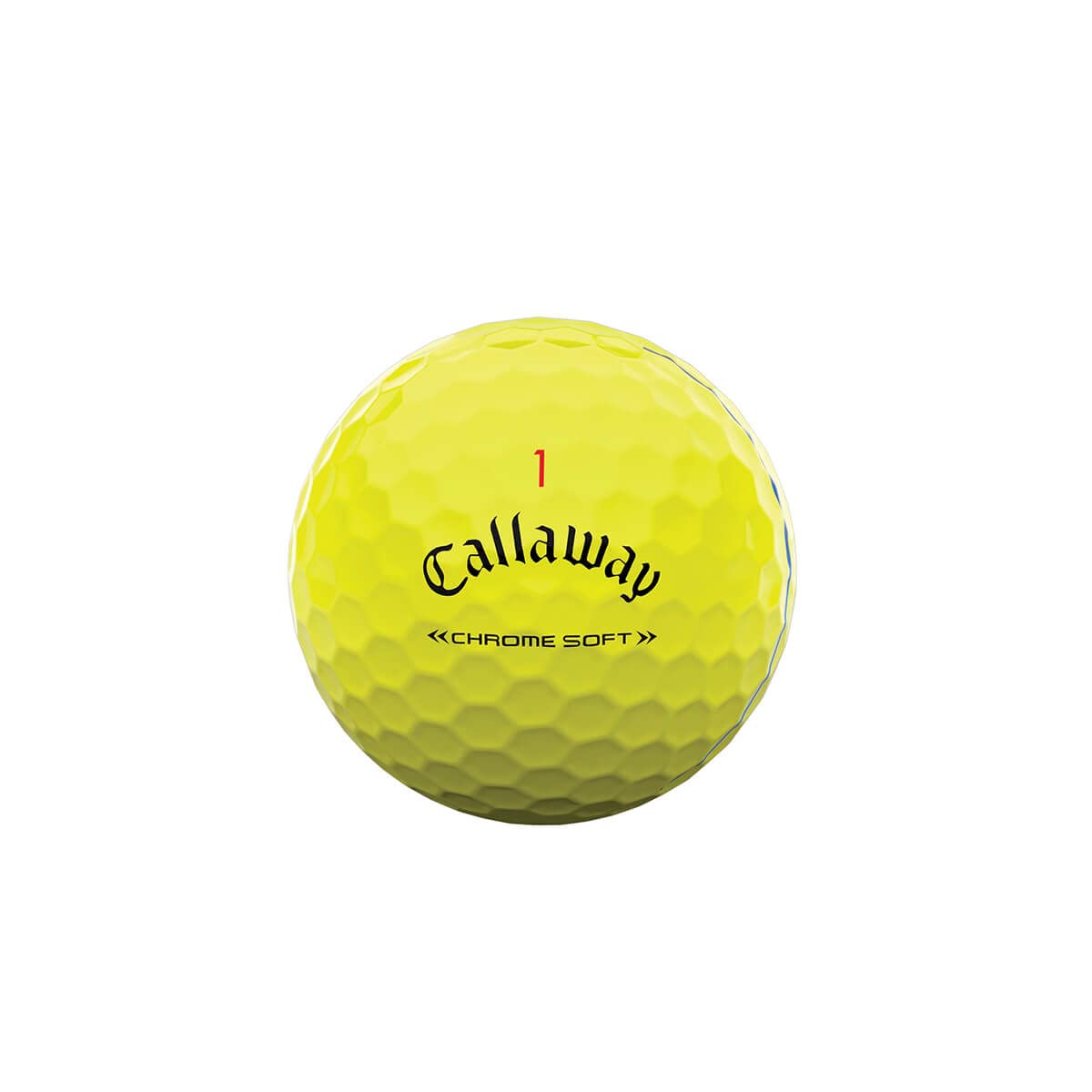 Callaway Chrome Soft Triple Track Yellow in flight demonstrates long, straight results.