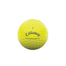 Callaway Chrome Soft Triple Track Yellow in flight demonstrates long, straight results.