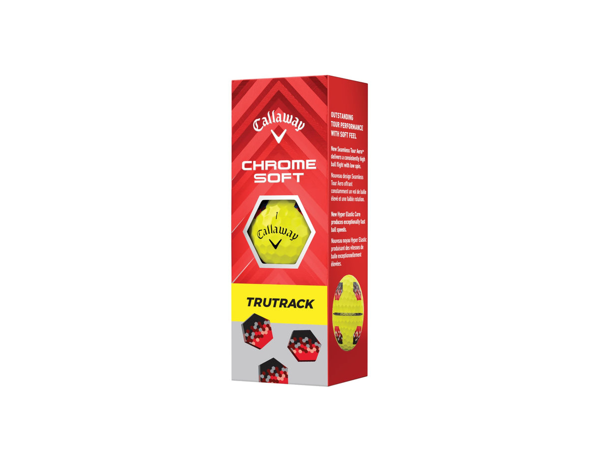 Callaway Chrome Soft True Track Yellow urethane cover greenside control.