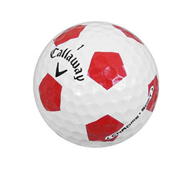Callaway Chrome Soft Truvis ball close-up—soft feel and distance off the tee.